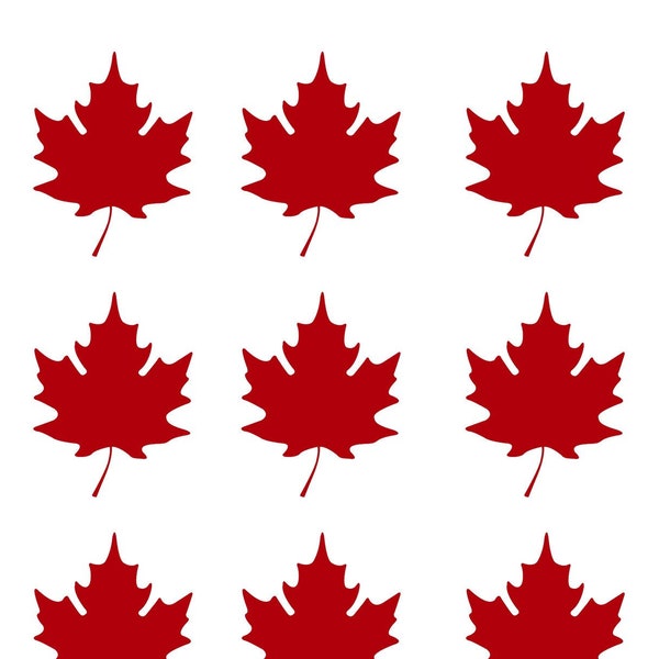 30 Maple Leaf Stickers, Maple Decal, invitation seals, Maple Leaf Party Decals, Leaf Party Cup Stickers, Canada Vinyl Decal, Floral Decal