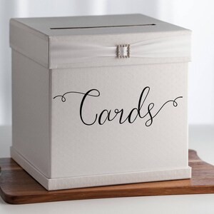 Decalque de cartões de casamento - placa de recepção - decoração de chá de panela - decalque de quadro-negro - adesivo de vinil - placa de caixa de cartão DIY - letras de vinil - cartões