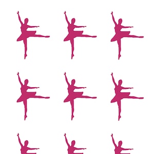 30 adesivi ballerina, decalcomania in vinile per balletto, sigilli per inviti di compleanno ballerina, decorazioni per la cameretta delle bambine, adesivi per confezioni regalo per feste di danza