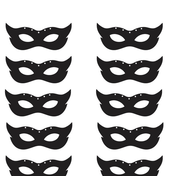 30 Mask Stickers, carnival decoration, masquerade favor, Removable Wallpaper, Carnival Mask Gold Decal, masquerade decal, Mask Party Decor