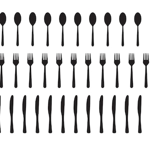 60 autocollants pour ustensiles de cuisine, autocollants pour fourchettes, décalcomanie en vinyle pour couteau fourchette cuillère, décalcomanie amovible thème cuisine, décoration de cuisine, décalcomanie murale café