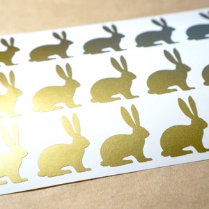 30 adesivos de coelho, padrão de parede de animal, selos de envelope de coelho, decalque de coelho, convites para festas de vida selvagem, adesivos de Páscoa com tema de berçário de animais