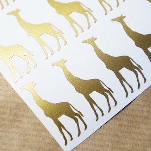 30 Giraffe Stickers, dierlijke uitnodiging zeehonden, Giraffe vinyl Safari Party thema, jungle kinderkamer decor, dierlijke vinyl sticker giraffe babyshower