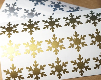 30 Snowflake stickers, Snowflake decals, Gift wrapping Snow Flake Vinyl Christmas Envelope seal Vinyl Stickers, Window Winter theme Stickers