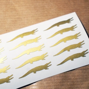 30 Alligator stickers, krokodil muur patroon, Alligator envelop zeehonden, Boy kamer kwekerij dierlijke planner stickers Wildlife partij uitnodigingen