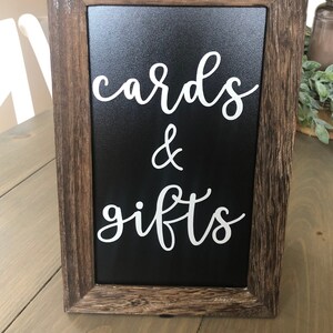 Cartes et cadeaux mariage DECAL - panneau de réception - décor de douche nuptiale - autocollant au tableau noir - autocollant en vinyle - boîte à cartes DIY - autocollant en vinyle - cartes