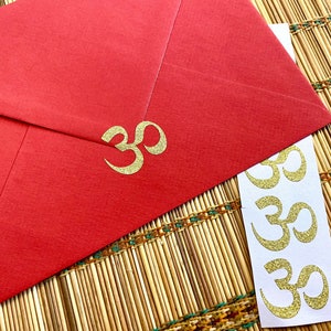 20 glitter OM symbol stickers, Ohm Aum Decal, Dharma sticker Glitter Seals gold Sacred symbol stickers, OM Hindu Sacral yeti cup sticker