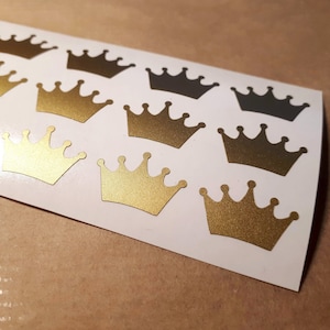 30 adesivi corona, Principessa Compleanno Partito Decala, Sigillo Busta, Carta da parati rimovibile, Principessa Corona Decala, sposa doccia decadio bambino