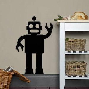 Sticker mural robot, enfants Nursery décor, Robot Stickers garçon pépinière Wall Art, sticker mural de salle de jeux, Kids Wall sticker, papier peint chambre d’enfant de Robot