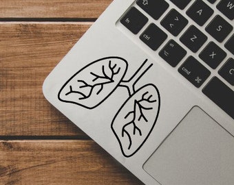 Lungs Vinyl Sticker, Respiratory Therapist Gift, Cystic Fibrosis Awareness Sticker, Respiratory System Decal, Medicine Sticker, Nurse Decal