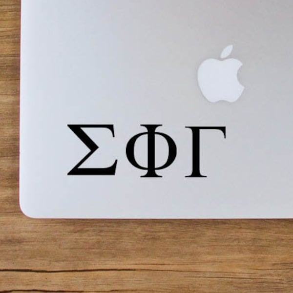 Custom Greek Letter Car Decal Etsy