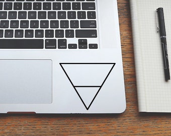 Erde Symbol Vinyl Aufkleber, Alchemie Aufkleber, Dreieck Laptop Aufkleber, altes Symbol Aufkleber, Fensteraufkleber, Vinyl-Aufkleber, Auto-LKW-Aufkleber