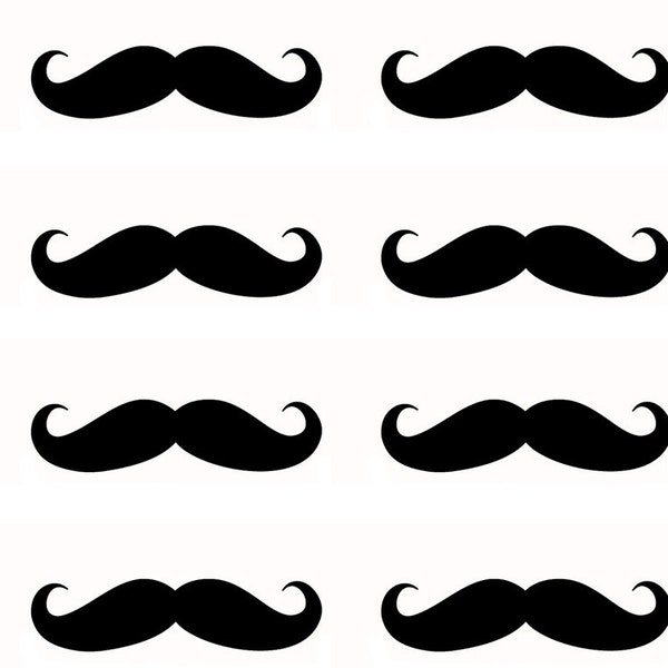 30 Mustache Stickers, Mustache Decal, Little Man Birthday, Kid Nursery Decor, Wall Sticker, Mustache Boy Birthday Party, Mustache Decoration