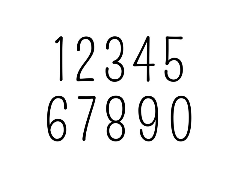 Custom Mailbox Numbers Decal Mailbox Stickers Modern House Etsy