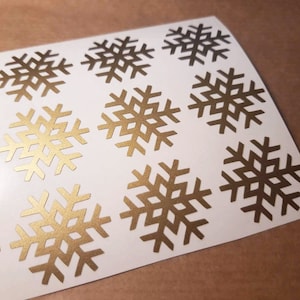 30 Schneeflocken Aufkleber, Schneeflocke Aufkleber, Geschenkverpackung, Aufkleber für Weihnachtsumschläge, Vinyl Aufkleber, Fenster Aufkleber, Winter Aufkleber, wieder ablösbare Aufkleber