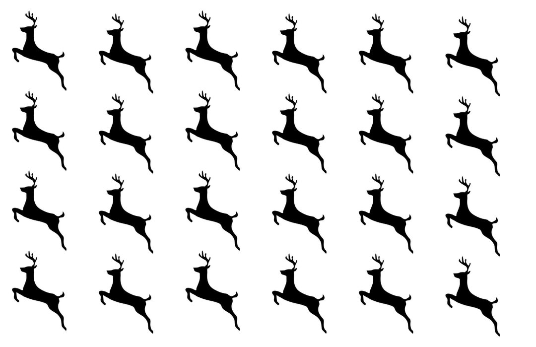 30 Deer Stickers, Christmas Decal, Gift Wrapping, Reindeer Stickers ...