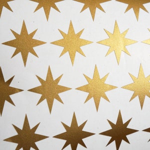 Sticker kerstster, kerststicker, envelopzegels, cadeauverpakking, kerstkaartjes, raamstickers, zelfklevende etiketten, sterstickers