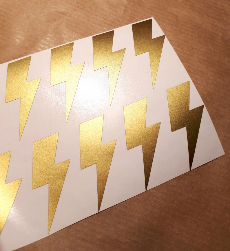 50 Lightning Bolt Stickers Bolt Vinyl Decal Superhero Wall Etsy