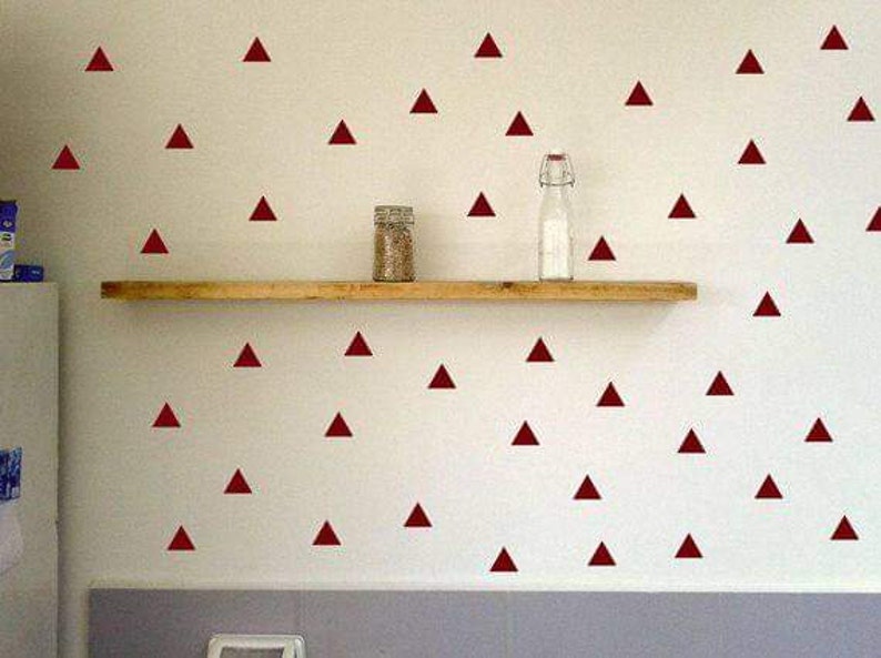 Triangle Inlay Stickers 50 Triangle Decals, Geometric Wall Art, Triangle Stickers, Triangle ...