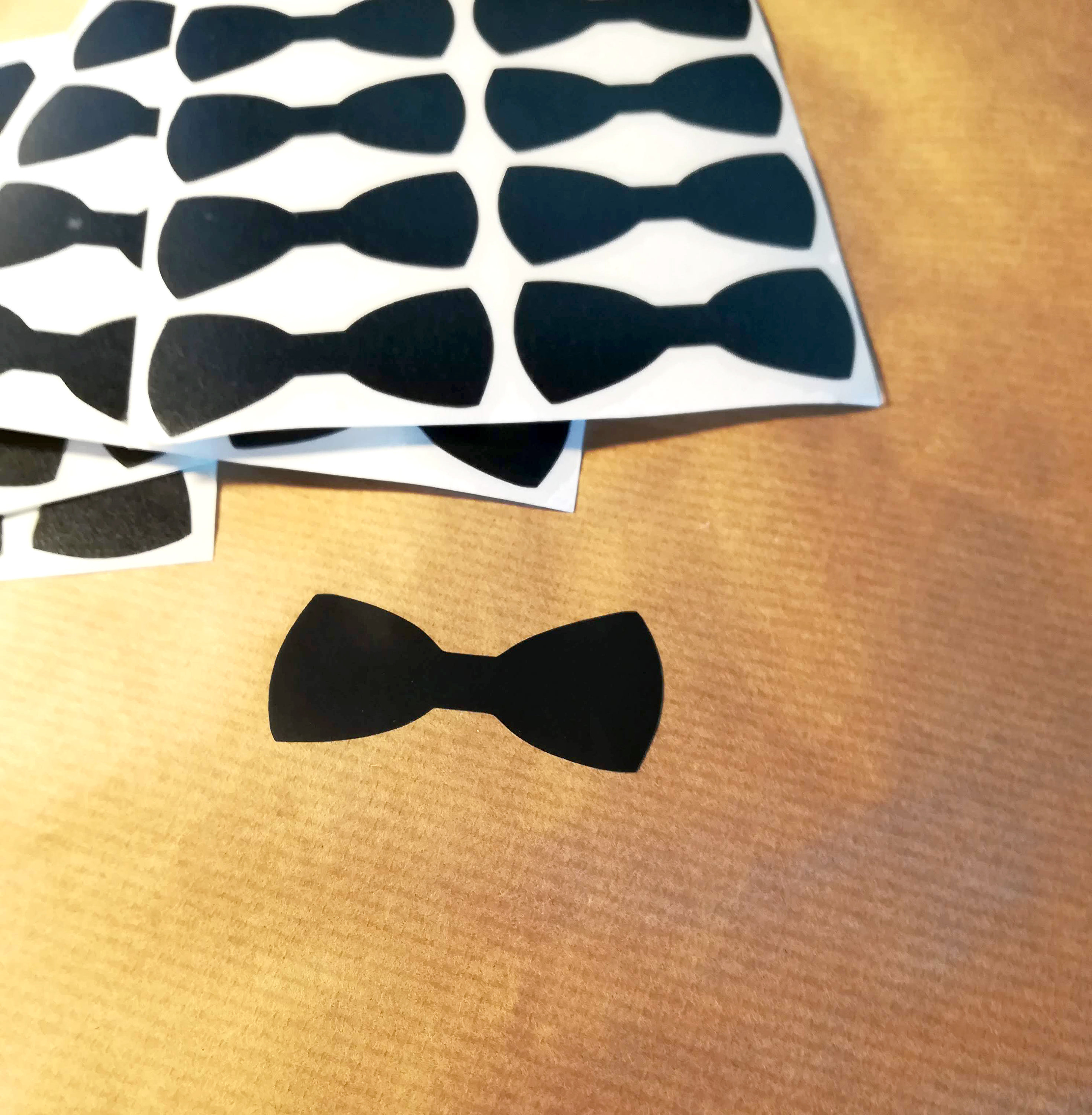 30 Bow Tie Stickers Little Man Party Decal Removable Wall Stickers ...