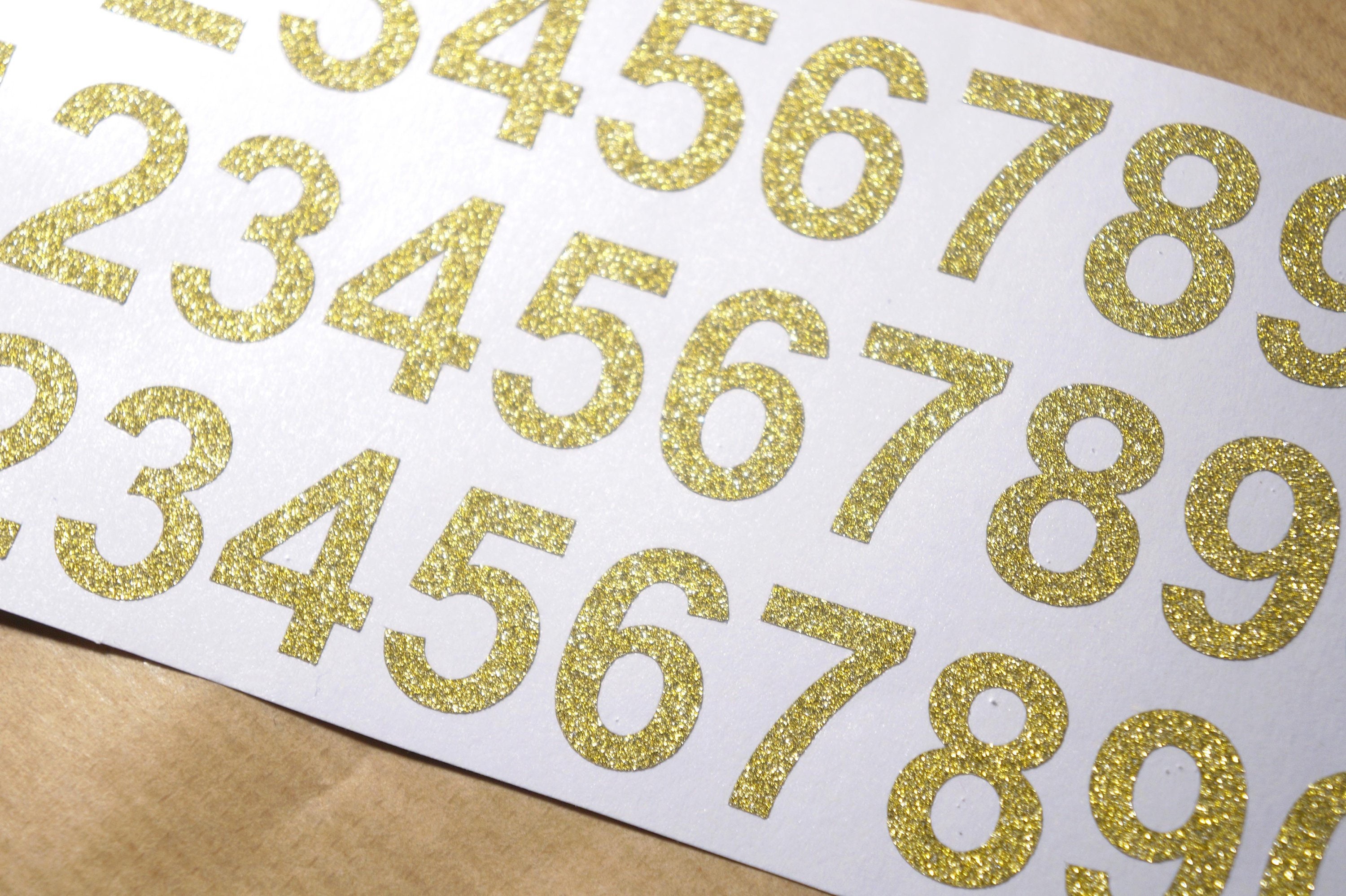 1x NUMBERS OR LETTERS GOLD/SILVER STICKERS CRAFT CARD MAKING 17cmx9cm UK  SELLER
