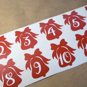 25 Advent Number Stickers, Invitation Card Sticker, Envelope Seal ...