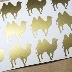 30 kameel stickers, Hump dag decal, scrapbook stickers, Safari planner stickers, goud dier stickers, Afrika baby shower, wand patroon
