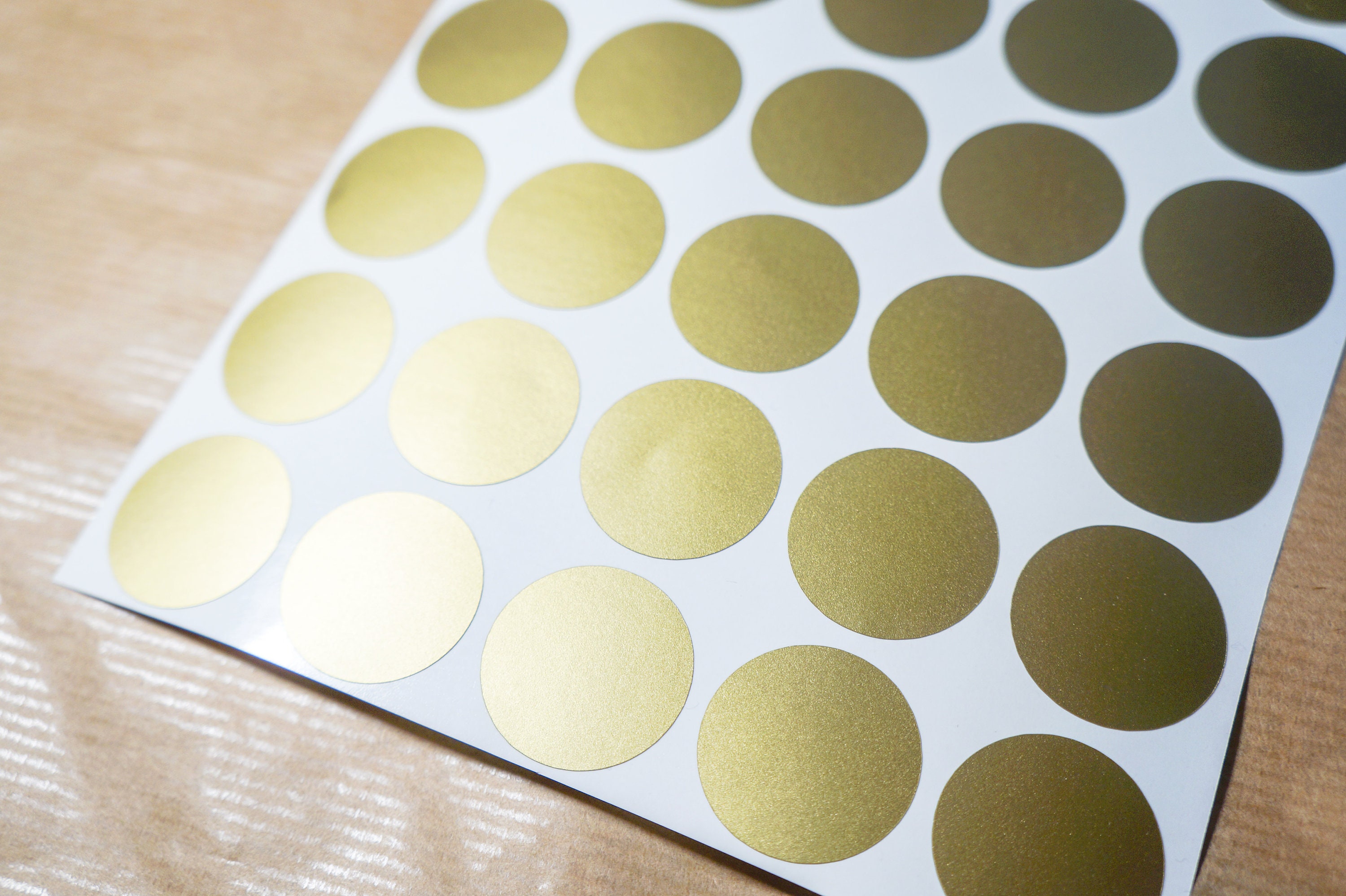 100 Gold Circle Stickers Vinyl Polka Dots Gold Dot Wall Etsy