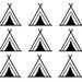35 Teepee Vinyl Decal, Tribal Nursery Stickers, Camping Tent Vinyl ...