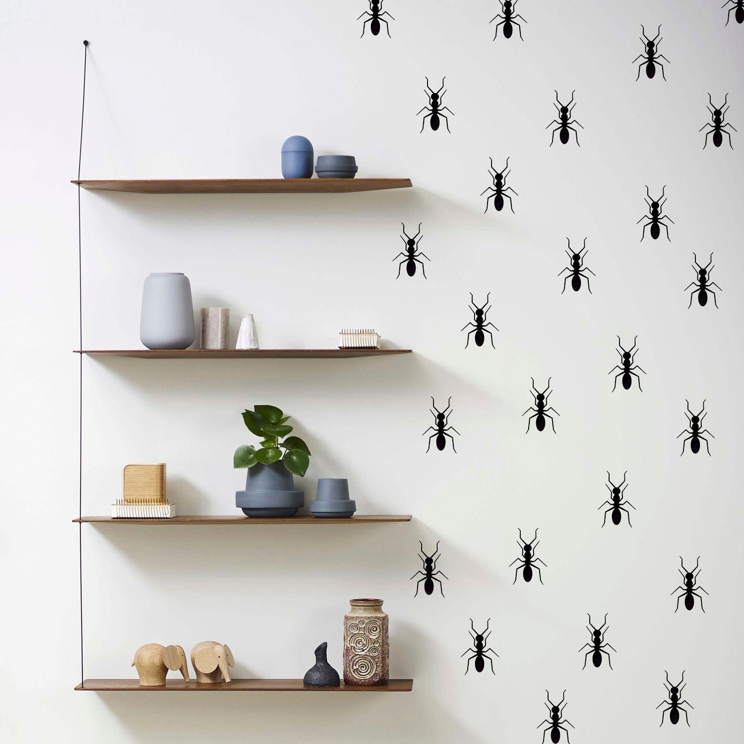 50 Ant Vinyl Decals, Bug Wall Sticker, Insect Stickers, Envelope Seal ...