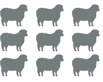 30 Lamb Stickers, Lamb Envelope Seals, Nursery Wall Decal, Lamb Meal Choice Sticker, Lamb Wall Decal, Animal Stickers Decal, Party Sticker