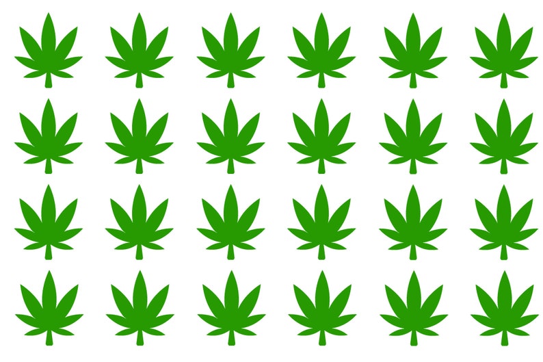 36 Autocollants Vinyle Cannabis Marijuana - Design Graphique Glossy - Pour Décoration Personnalisée