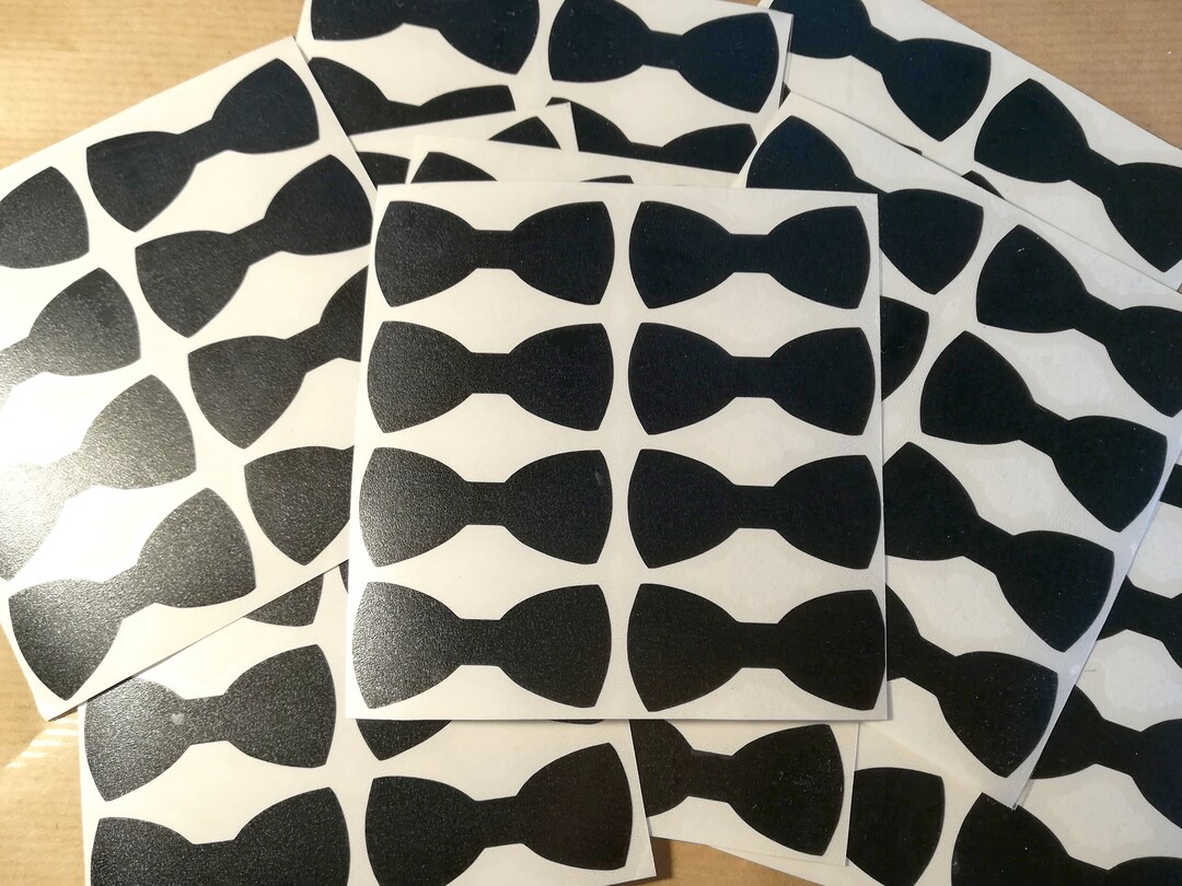 30 Bow Tie Stickers Little Man Party Decal Removable Wall Stickers ...