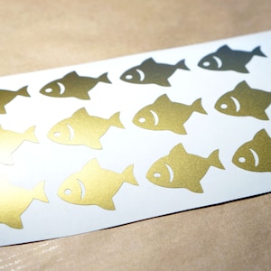 30 pegatinas de pescado, escuela de patrón de pared de pescado, sobre submarino sello náutica pescado calcomanía fiesta invitaciones pesca nursery pegatinas
