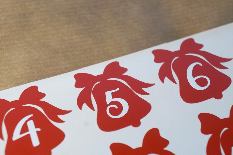 25 Advent Number Stickers, Invitation Card Sticker, Envelope Seal ...