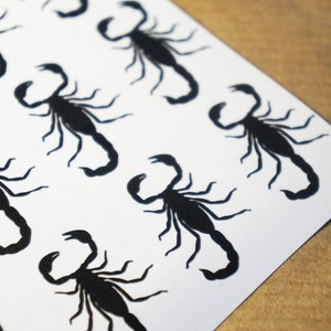 30 Skorpion-Aufkleber, Skorpion Vinyl Aufkleber, Skorpion Umschlag Dichtungen, Wasser Flasche Aufkleber, Bug Insekt Party Dekorationen, Wüste Party Thema