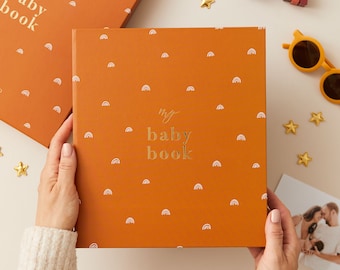 My Baby Book - Rainbow - keepsake baby memory record book - New Parent Gift, Baby Shower Gift