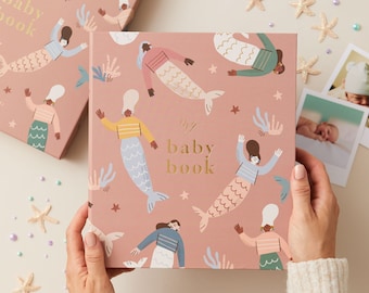 My Baby Book, Baby Memory Book - Mermaids - baby record book, folder, record book, journal for newborn, gift for new parents, mum-to-be