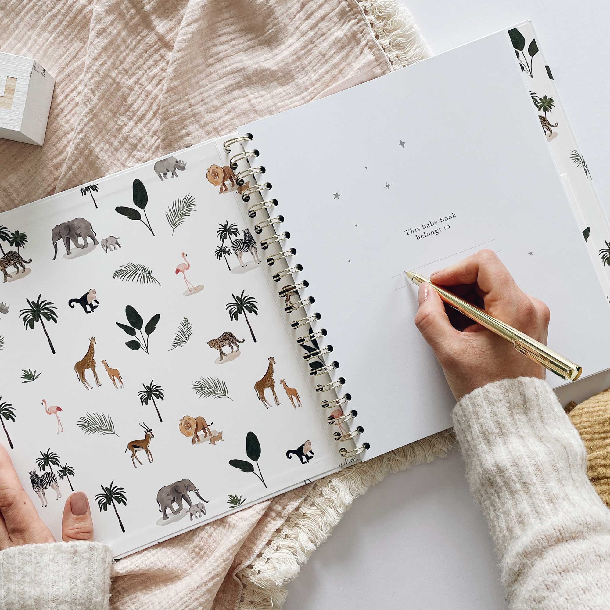 My Baby Book Baby Memory Book Jungle Keepsake Memory Etsy