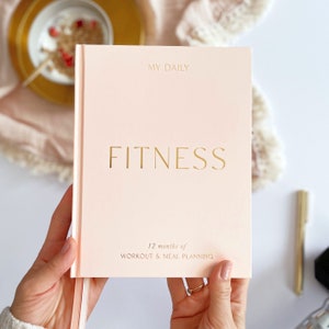 My Daily Fitness Planner -  Wellness Journal (Blossom) - luxury gift for her, gym planner and meal planner