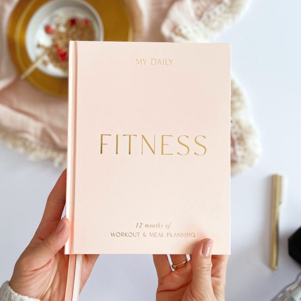 NEW - My Daily Fitness Planner -  Wellness Journal (Blossom) - luxury gift for her, gym planner and meal planner