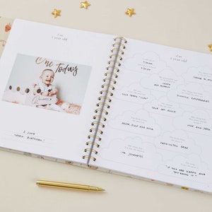 Elegant and timeless gender neutral baby memory book