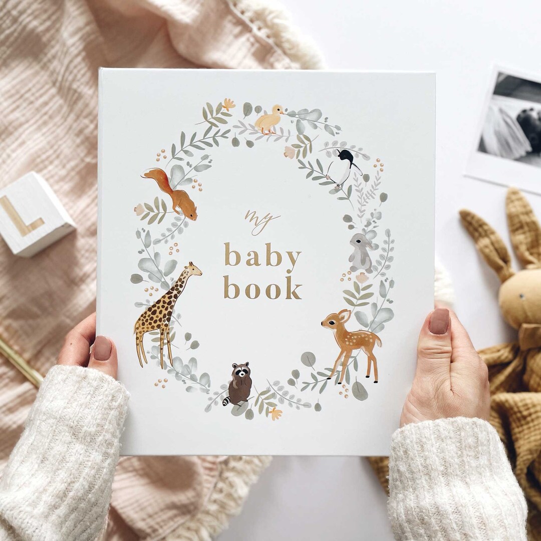 My Baby Book Baby Memory Book Animals Keepsake Memory Etsy