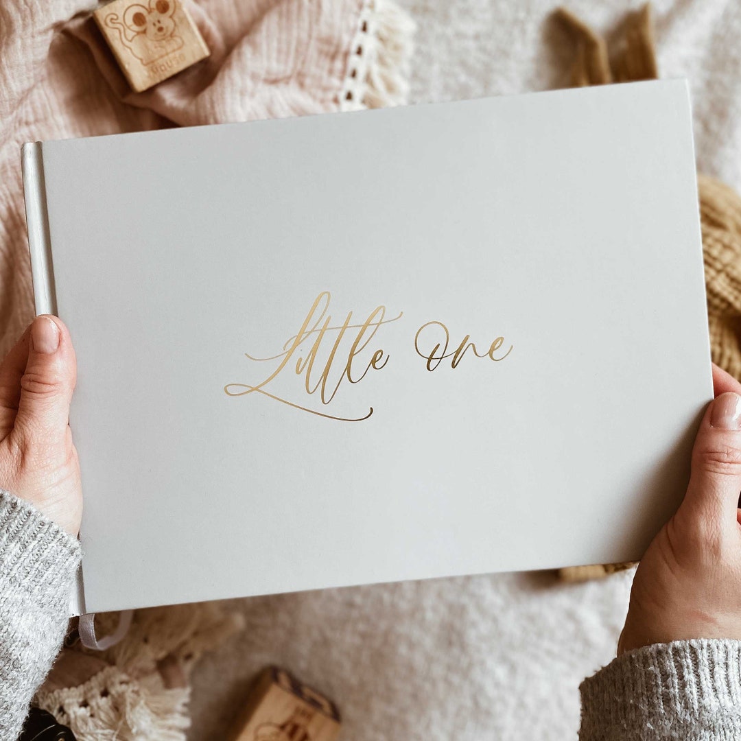 Luxury Baby Memory Book little One Grey With Gold Foil Etsy UK