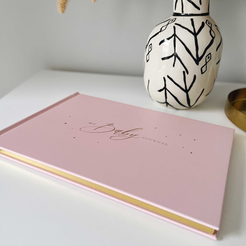 Luxury Baby Memory Book my Baby Journal Blush With Gold Etsy UK