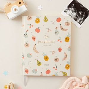 My Pregnancy Journal (Tutti Frutti), Expectant Mother Gift, Pregnancy Planner, gift for her, parents to be, record book with gilded edges