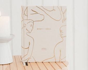 NEW - Body + Soul (Cloth) Wellness Journal and Planner - luxury gift for her, undated planner book, self-care and gratitude journal
