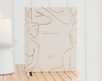 Body + Soul (Cloth) Wellness Journal and Planner - luxury gift for her, undated planner book, self-care and gratitude journal