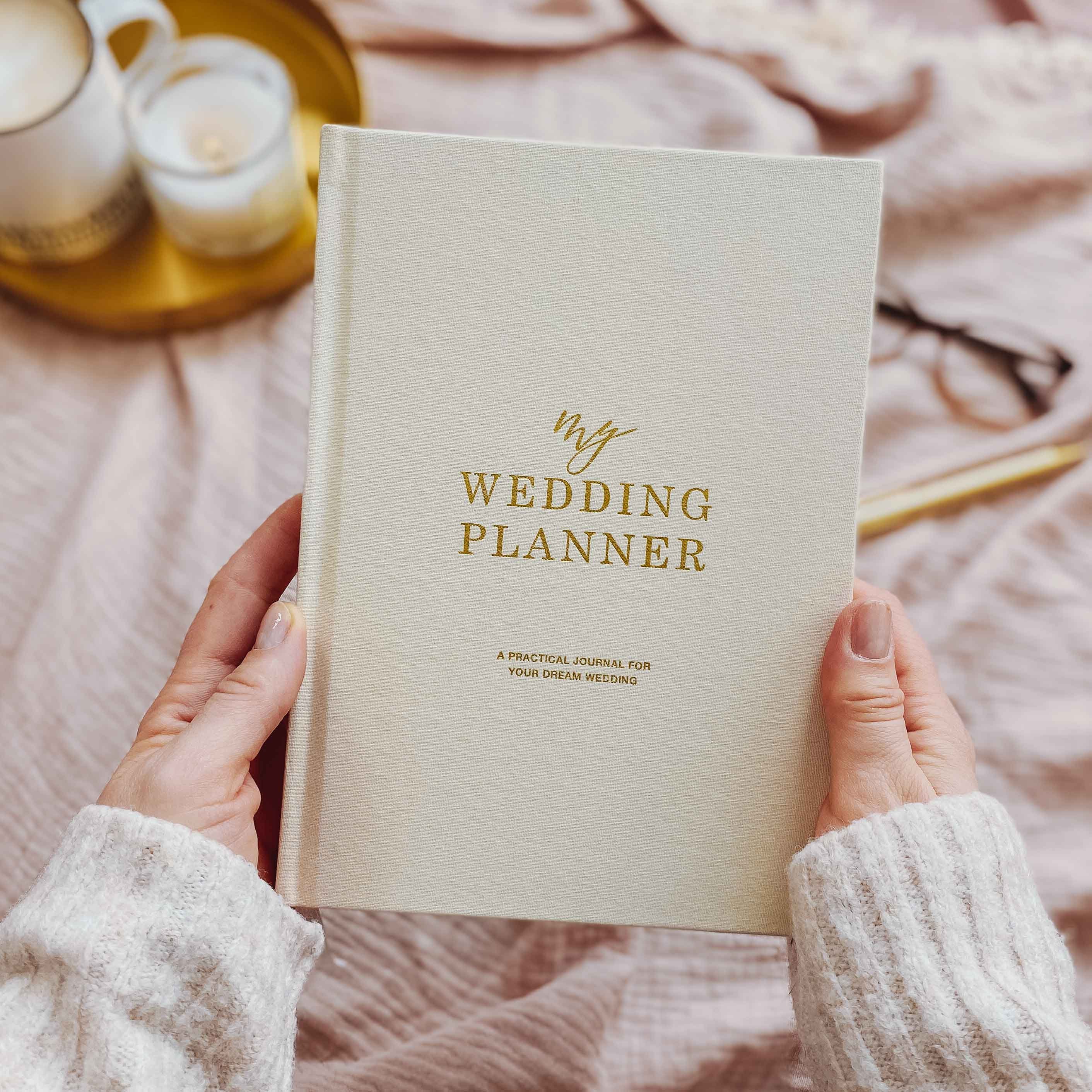 Luxury Cotton Cloth Ivory Wedding Planner Book Engagement Etsy