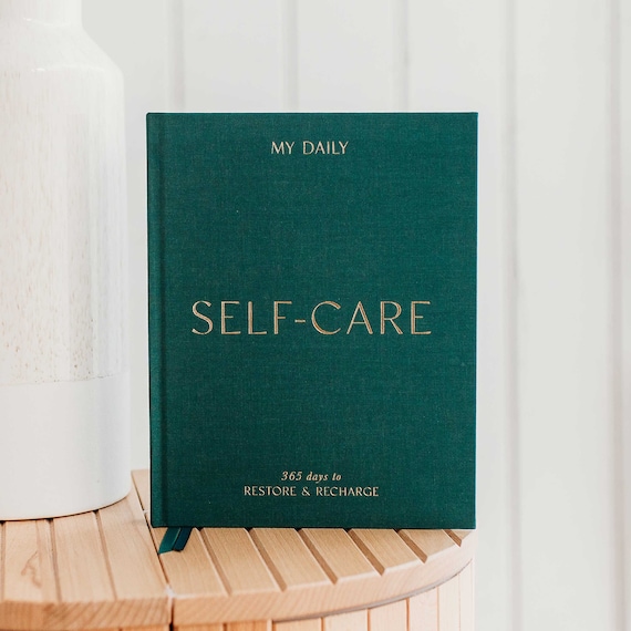 My Daily Self-Care Journal - Wellness Journal (Jupiter) - luxury gift for her, self-care and gratitude journal, with sticker sheets